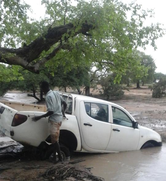 truck in water