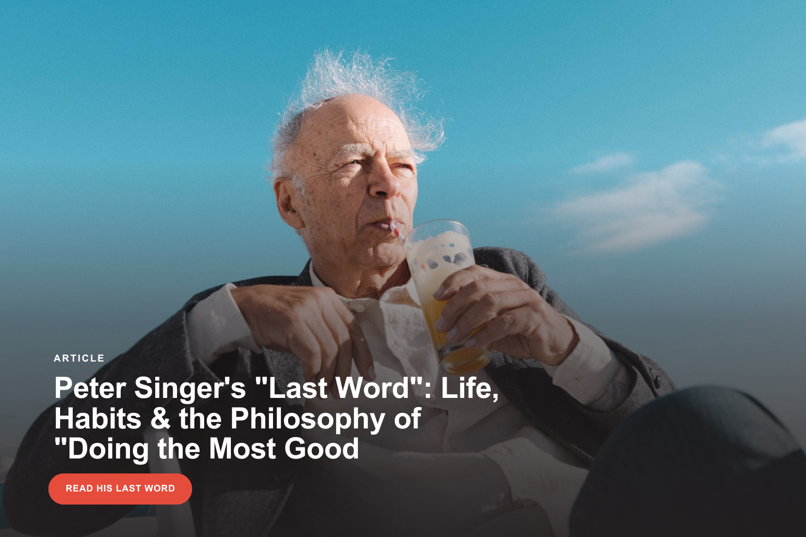Getting to Know Peter Singer with Forbes Last Word