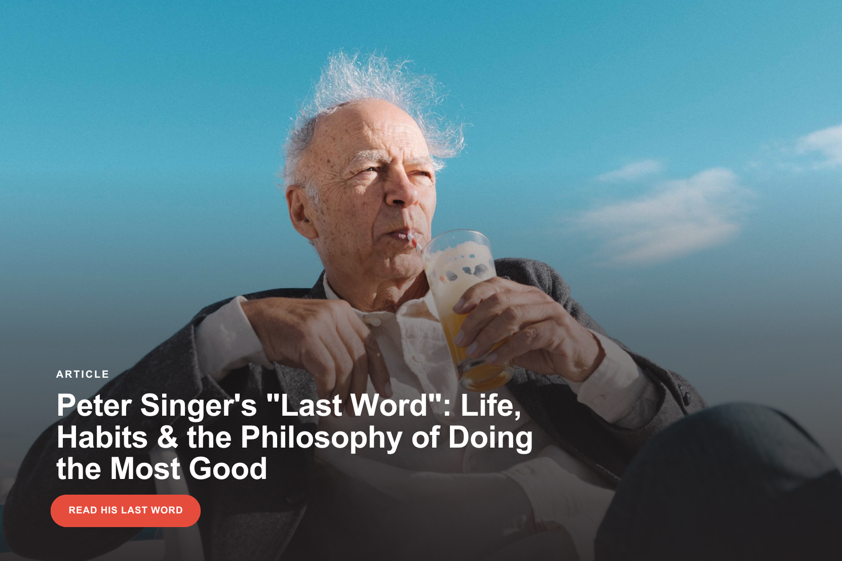 Getting to Know Peter Singer with Forbes Last Word